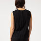 Zip Back Circle Blouse in Black