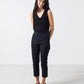 Wool Cropped Pant in Navy