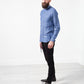 Linen Button Up in Blue Diamond
