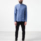 Linen Button Up in Blue Diamond
