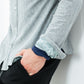 Kasuri Jersey Button-Up in Blue Grey