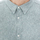 Kasuri Jersey Button-Up in Blue Grey