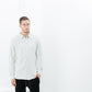 Kasuri Jersey Button-Up in Ivory/Black