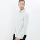 Kasuri Jersey Button-Up in Ivory/Black