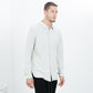 Kasuri Jersey Button-Up in Ivory/Black
