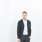 Hidden Placket Cardigan in Charcoal