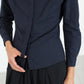 Wrinkled Tux Shirt in Navy