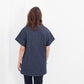 Quilted Mesh Mini Dress in Navy