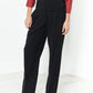 Pleated Waistband Trouser in Black