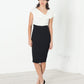 Asymmetric Dress in Cream/Black