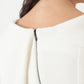 Asymmetric Dress in Cream/Black