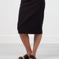 Long Pencil Skirt in Black
